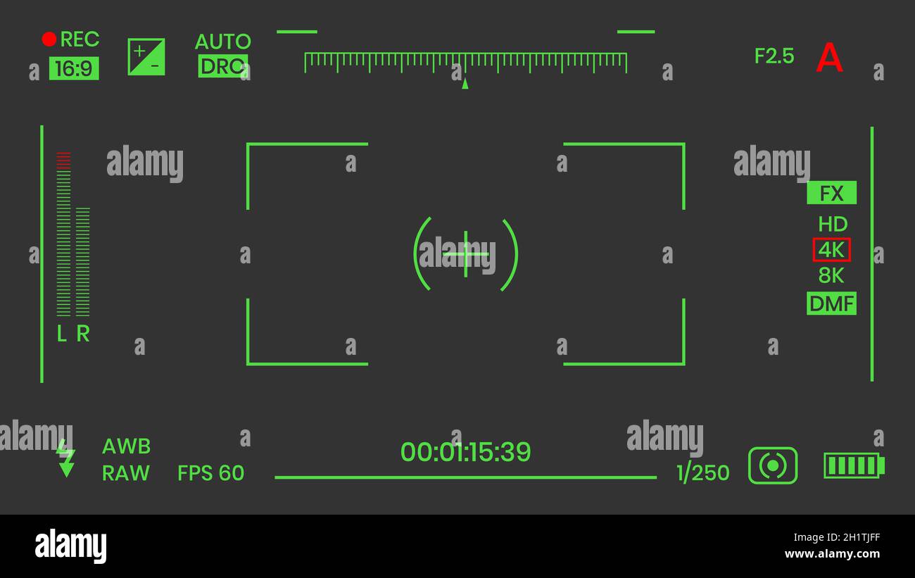 Camera viewfinder night vision video or photo frame recorder flat style