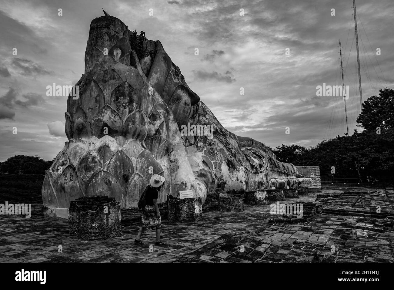 Temple of the Reclining Buddha (Wat Lokayasutharam). Shooting Location: Bangkok, Thailand Stock Photo