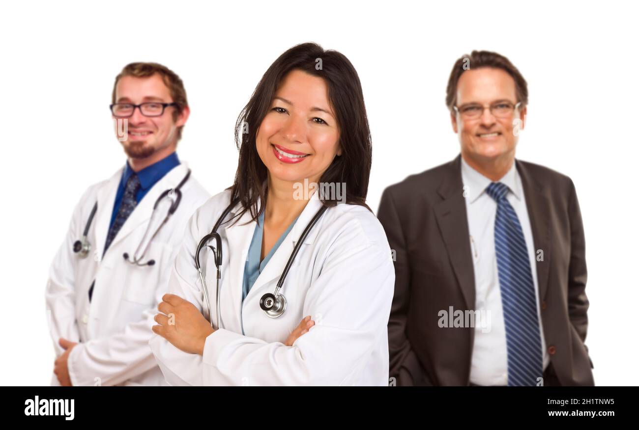 Multple Doctors Five doctors looking camera hi-res stock photography and images - Alamy