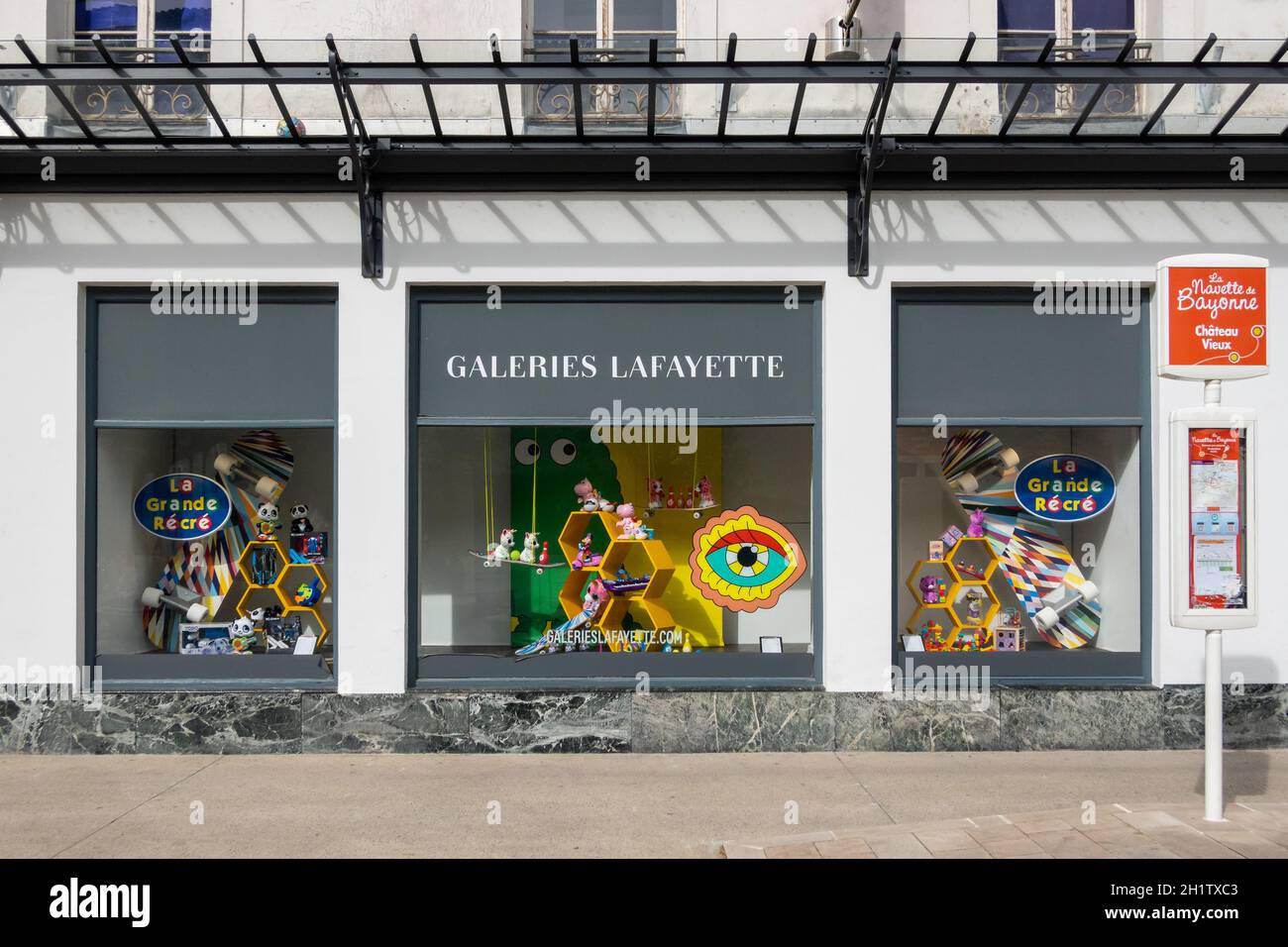 BAYONNE, FRANCE - CIRCA APRIL 2021: La Grande Récré window display at ...