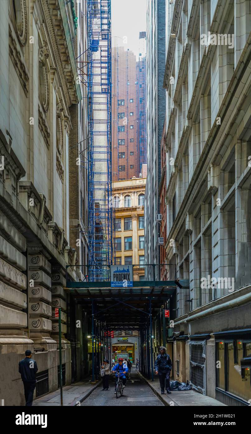 Streets of New York Wall Street. Shooting Location: New York, Manhattan ...