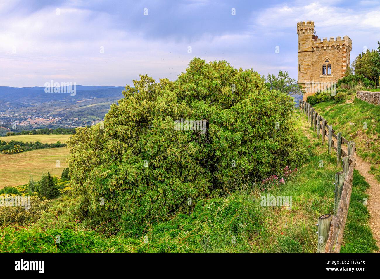 The Tour Magdala in Rennes le Chateau. The mistery of the Cathars, The Holy Graal, Templars Stock Photo