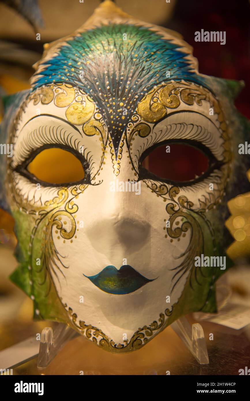 carnival masks at shop in Venice, Italy Stock Photo