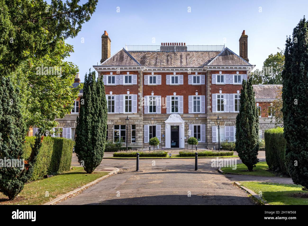 York House is a historic stately home in Twickenham, England, and currently serves as the Town Hall of the London Borough of Richmond upon Thames. Stock Photo