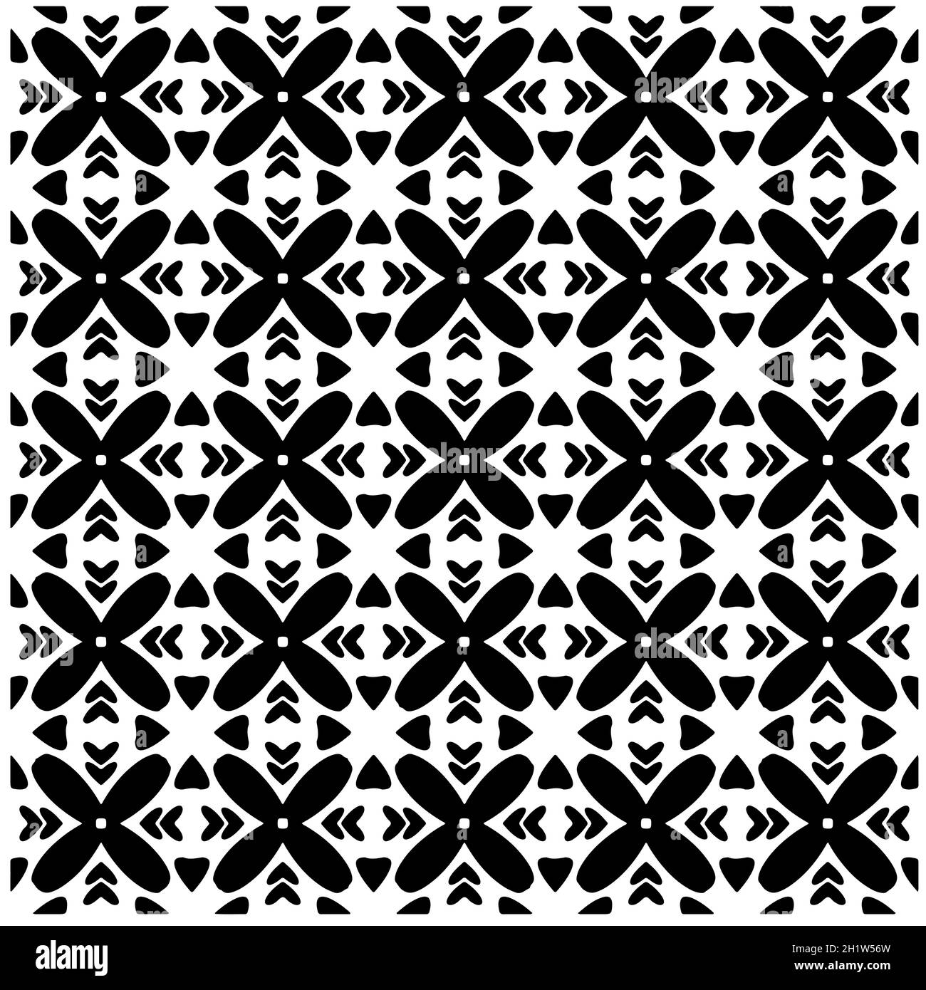 Seamless vector pattern in geometric ornamental style. Black pattern ...