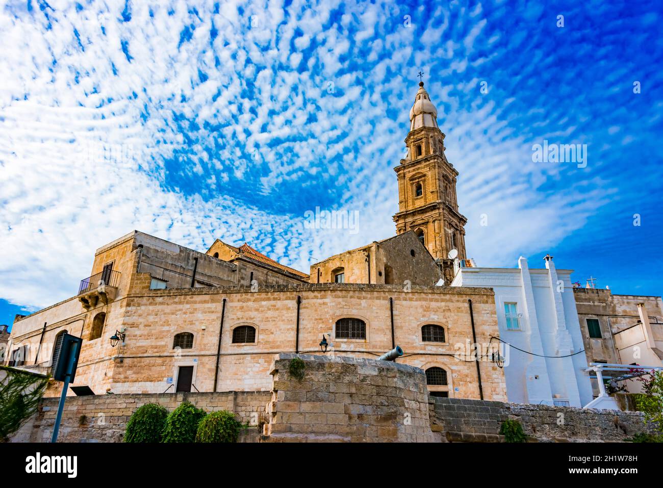 MONOPOLI, ITALY - SEP 2, 2020: Cathedral Maria Santissima della Madia (Basilica Cattedrale Maria Santissima della Madia), Monopoli, Apulia, Italy Stock Photo