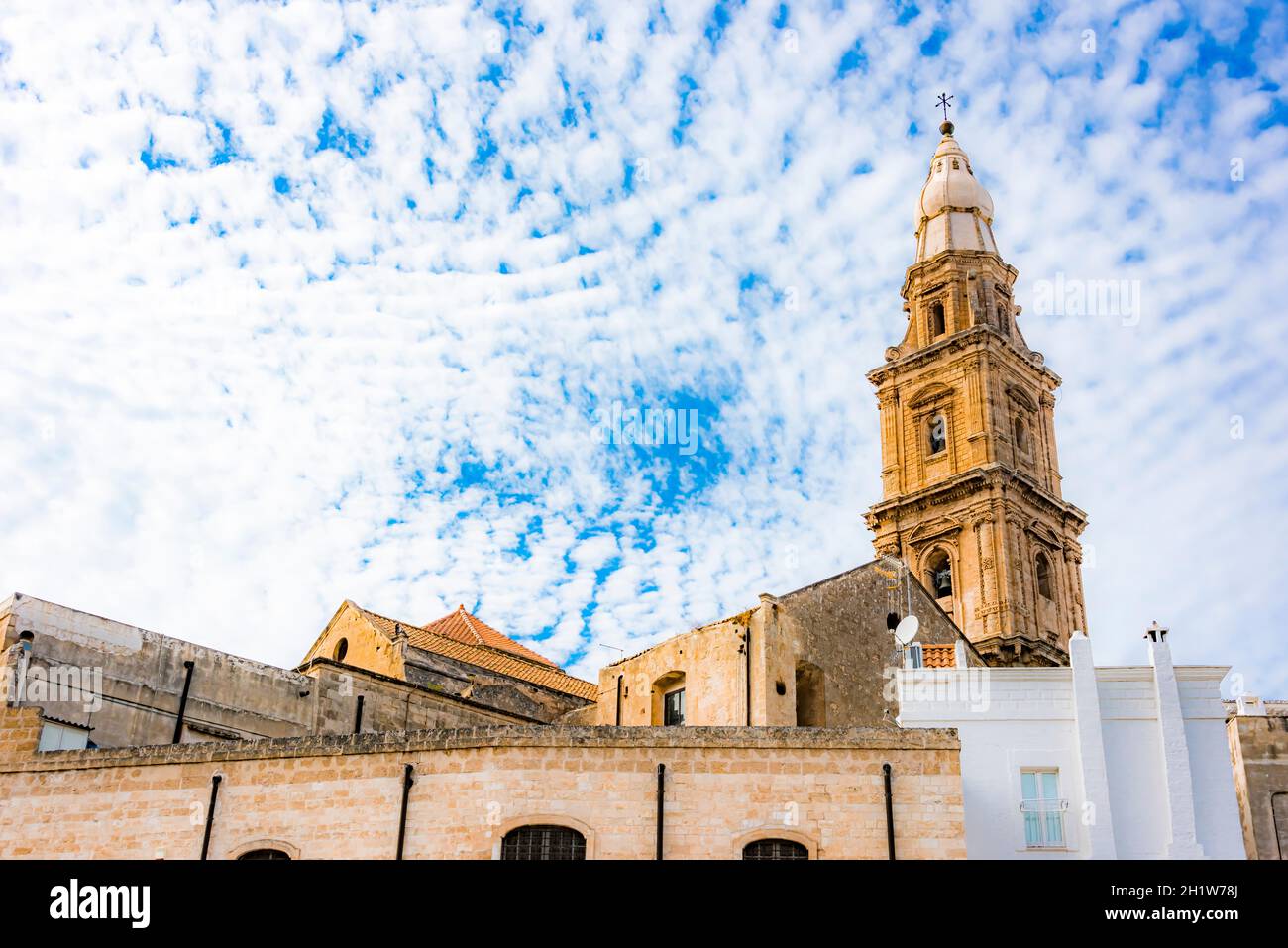 MONOPOLI, ITALY - SEP 2, 2020: Cathedral Maria Santissima della Madia (Basilica Cattedrale Maria Santissima della Madia), Monopoli, Apulia, Italy Stock Photo