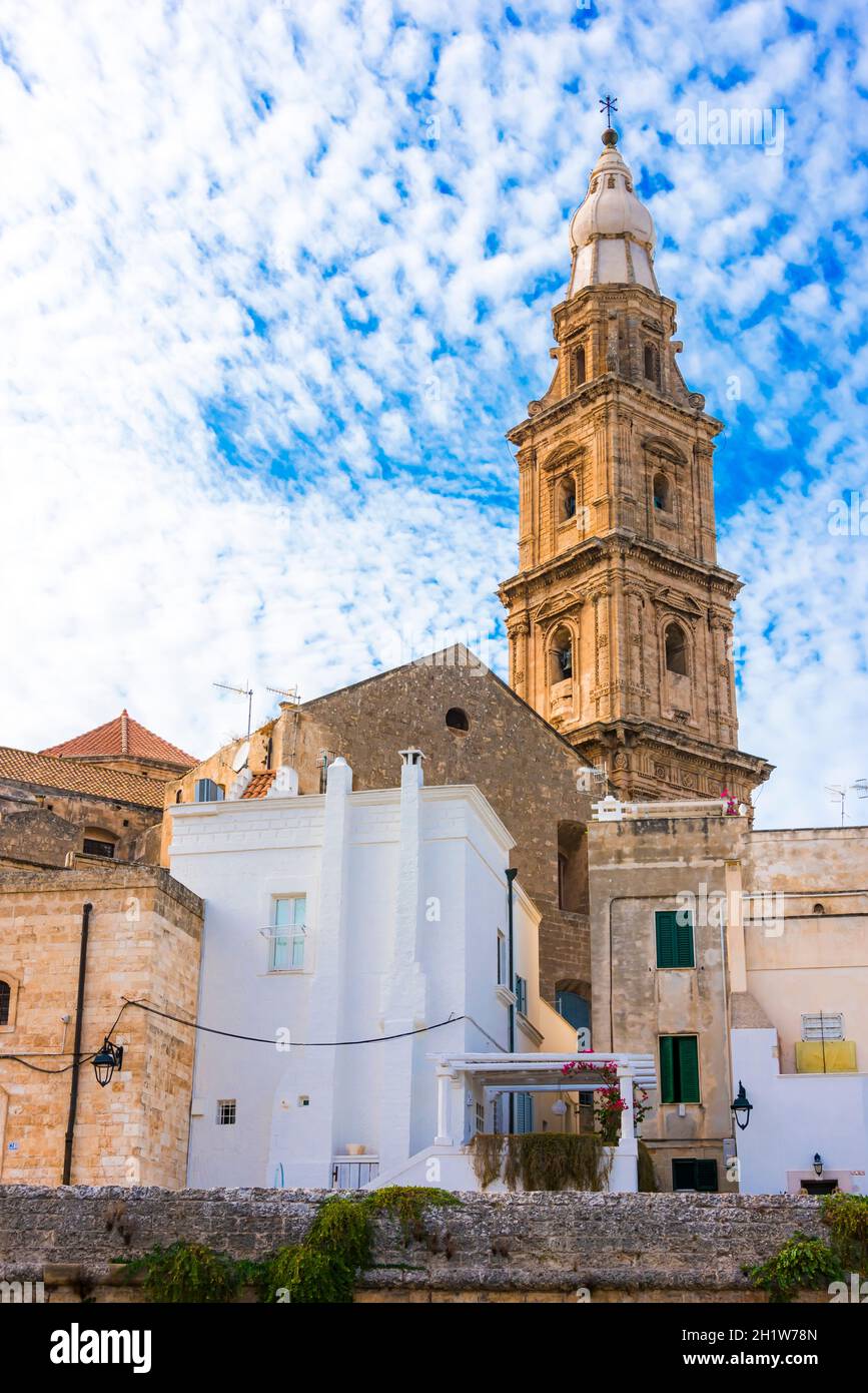 MONOPOLI, ITALY - SEP 2, 2020: Cathedral Maria Santissima della Madia (Basilica Cattedrale Maria Santissima della Madia), Monopoli, Apulia, Italy Stock Photo