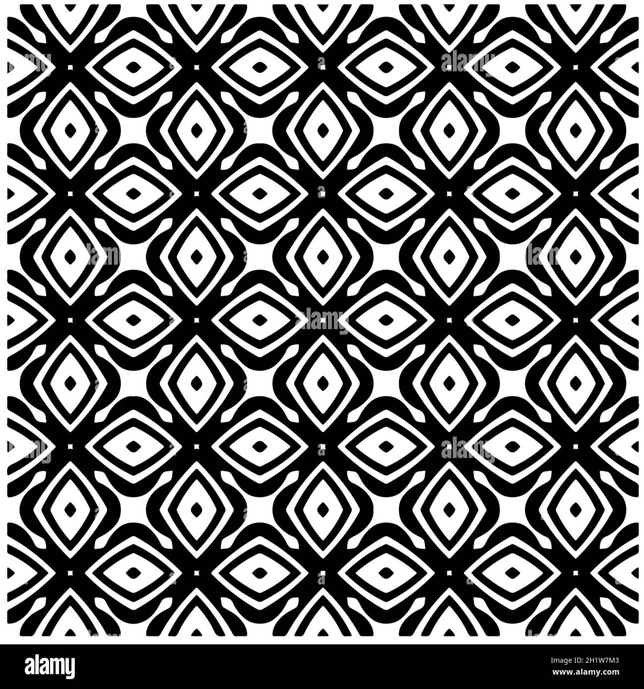 Seamless vector pattern in geometric ornamental style. Black pattern ...