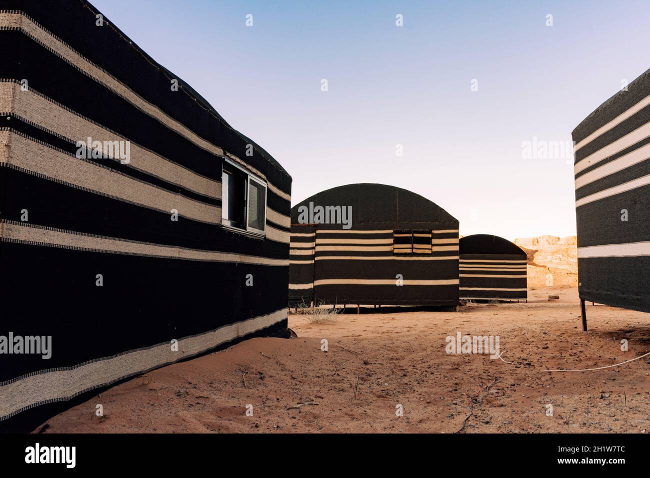 Bedouin tent camp in the desert hi-res stock photography and images - Alamy