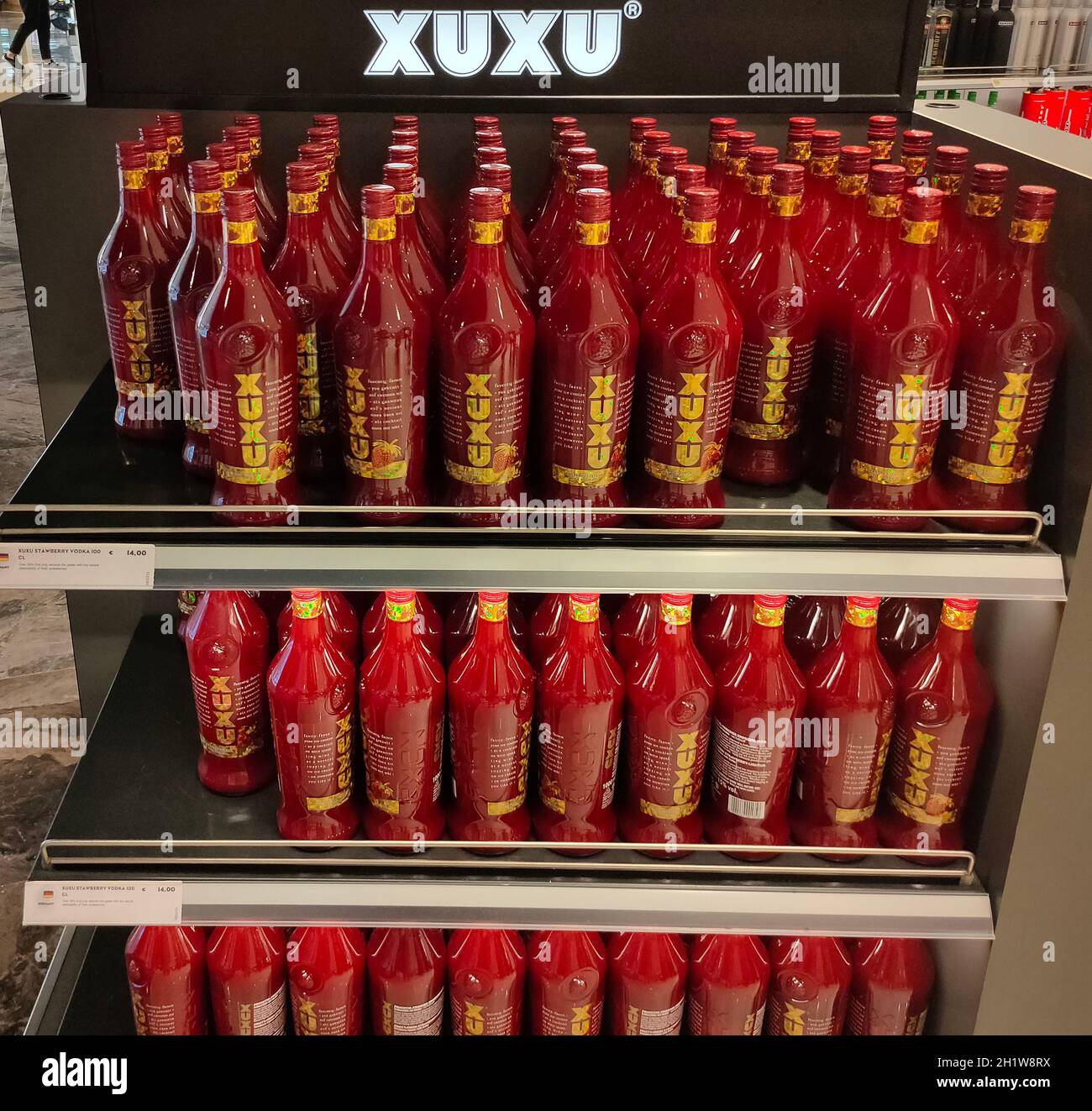 Kyiv, Ukraine - September 15, 2020: XuXu vodka ready for sale on the shelf  in superstore. Various bottled alcoholic beverages Stock Photo - Alamy