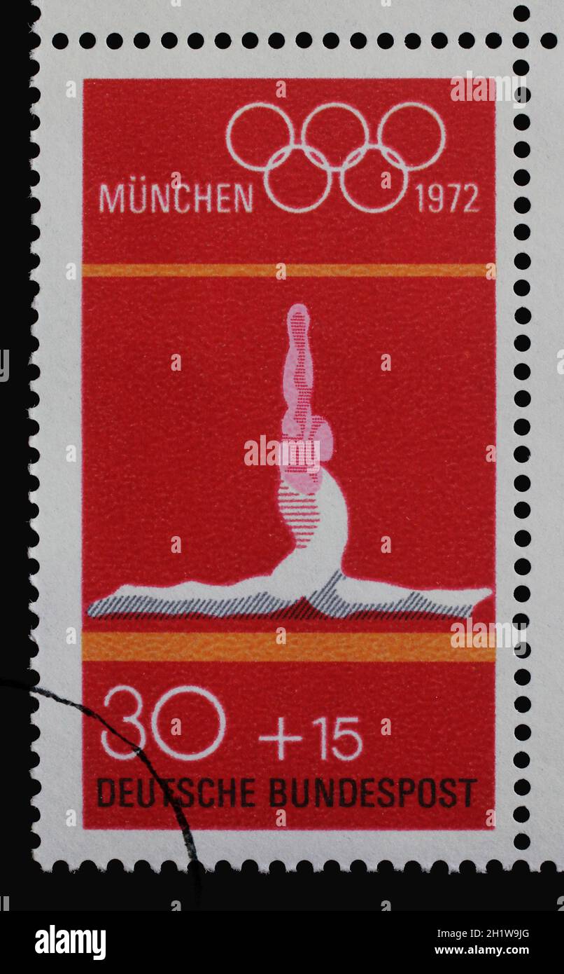 RWANDA 1972 postage stamps (8) Munich Olympic games set MNH F/VF