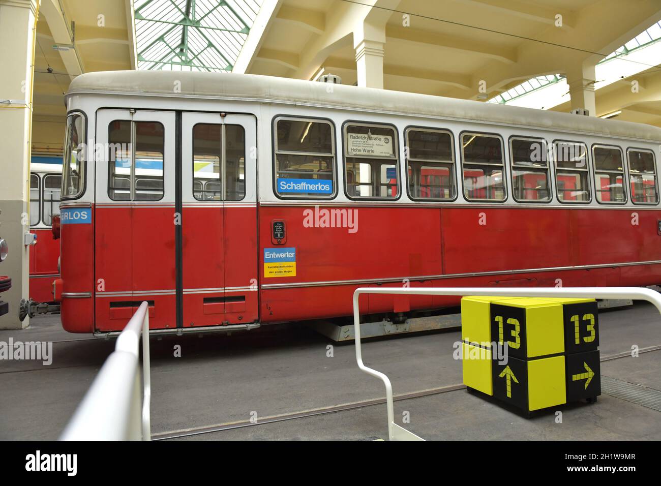 Verkehrsmuseum 'Remise' in Wien, Österreich, Europa - Transport and Tramway Museum 'Remise' in Vienna, Austria. Europe Stock Photo