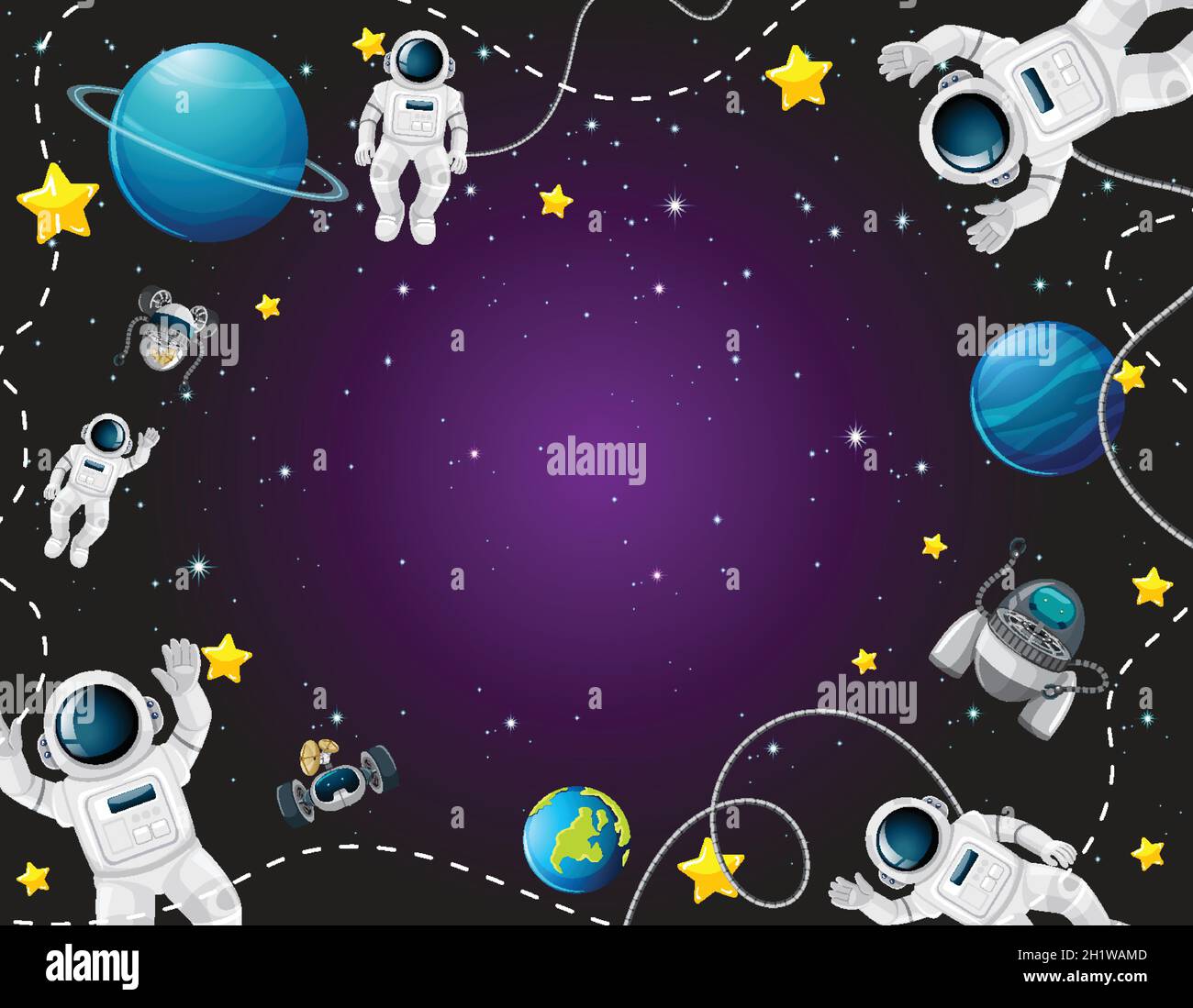 A space cartoon background scene illustration Stock Vector Image & Art -  Alamy