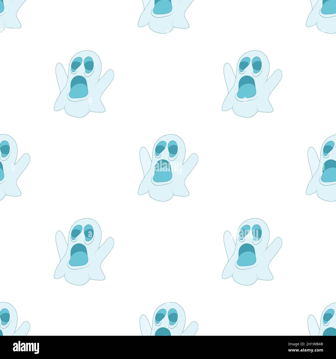 Halloween ghost pattern seamless background texture repeat wallpaper ...