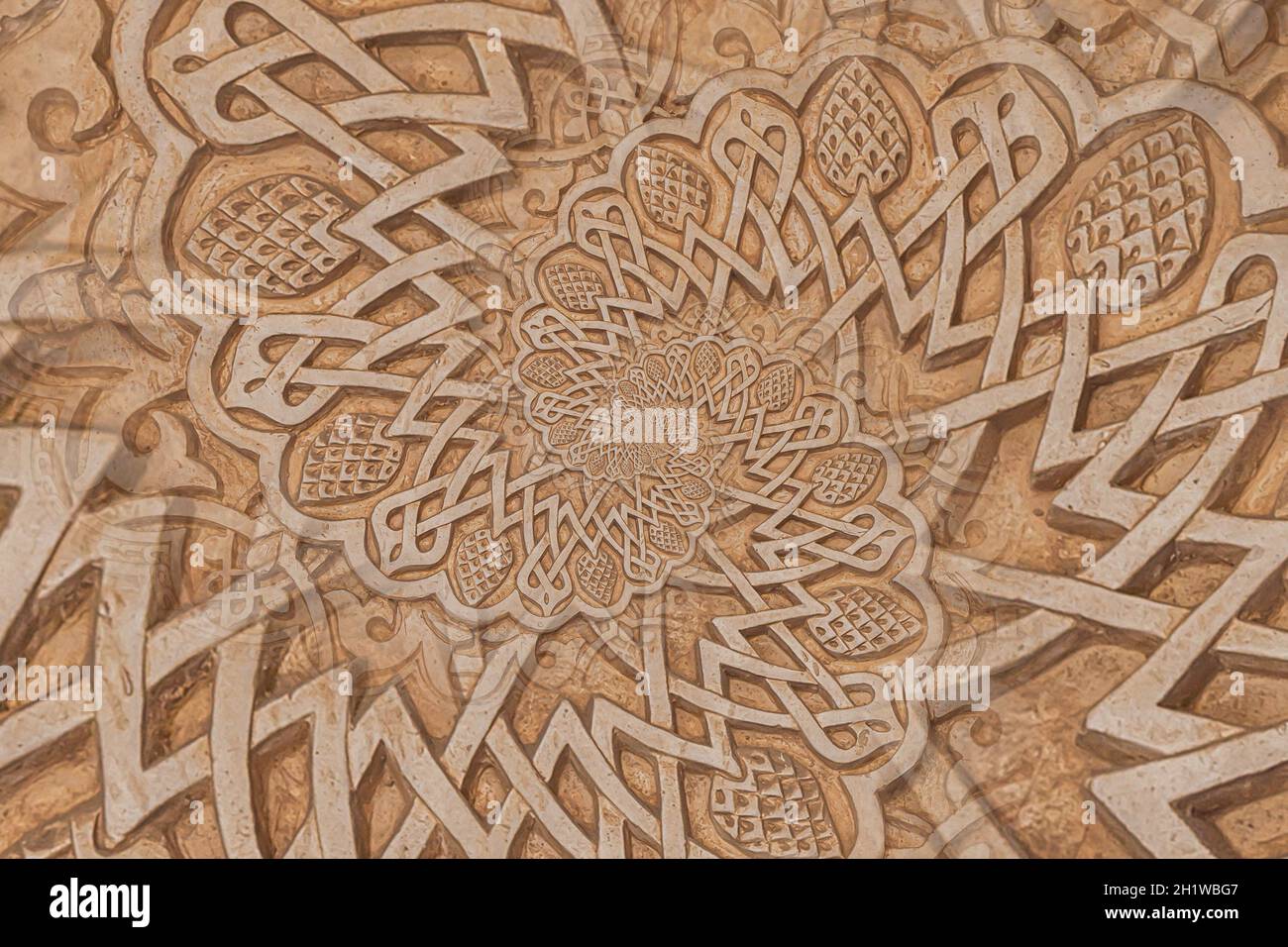 Arab Background Remanding To Islam Culture Design Created From A 13th Century Architectural Detail Using Droste Effect Stock Photo Alamy