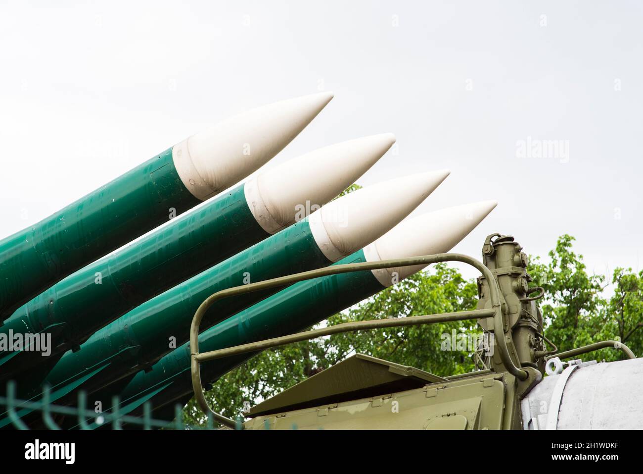 Modern russia military launched intermediate-range missiles. Stock Photo