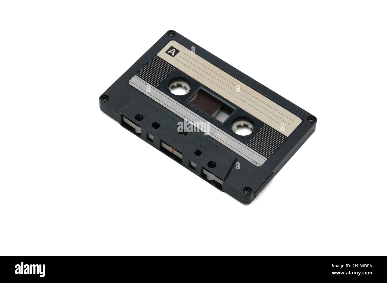 Vintage compact audio tapes for recording on an isolated white