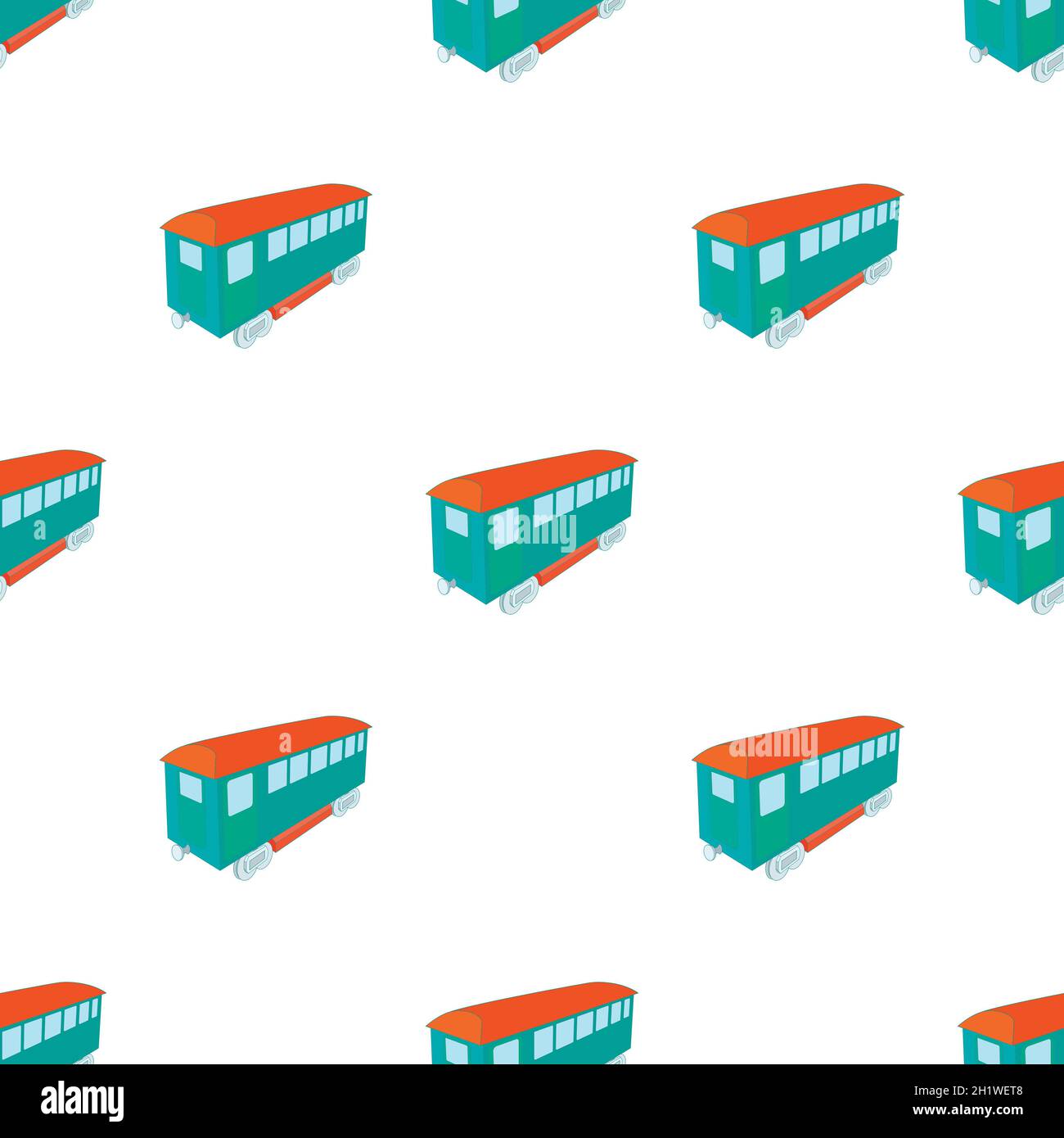 Retro wagon of the passenger train pattern seamless background texture ...