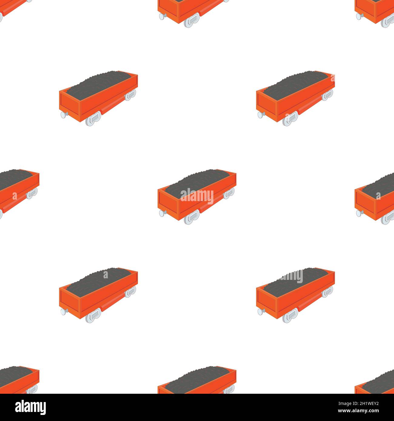 Wagon with coal pattern seamless background texture repeat wallpaper geometric vector Stock Vector