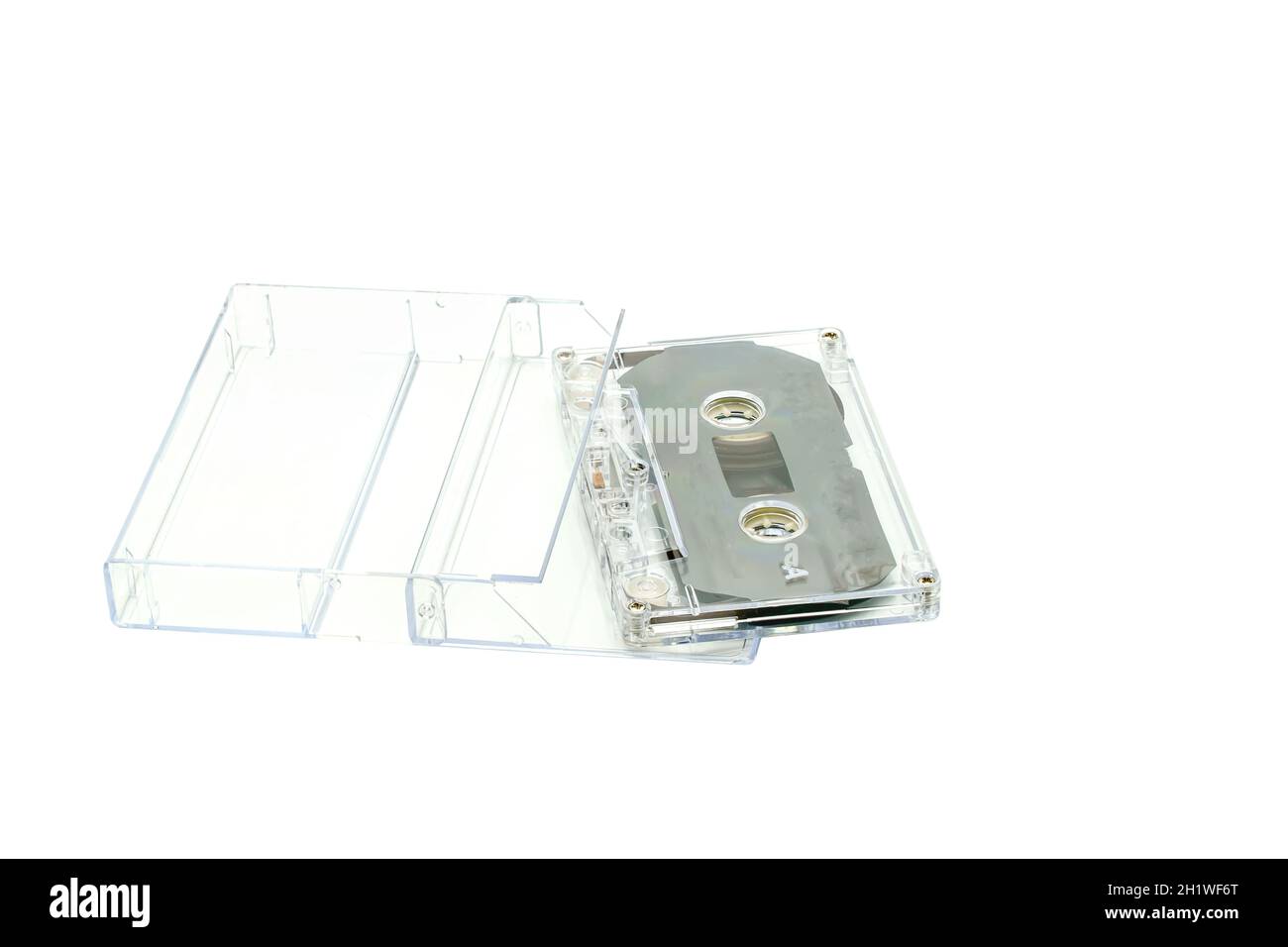 The audio cassette isolated on a white background Stock Photo - Alamy
