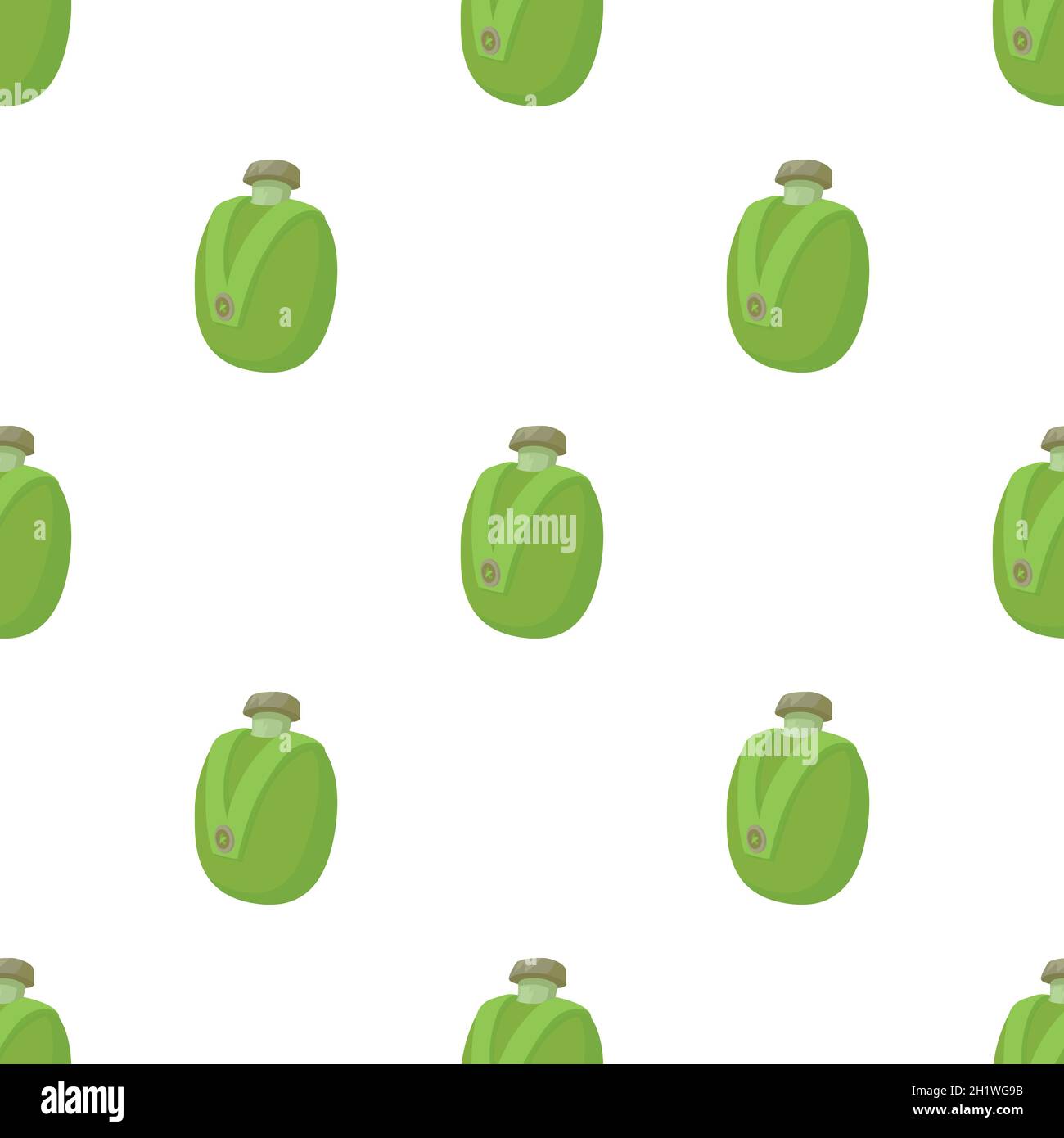 Camp water bottle pattern seamless background texture repeat wallpaper geometric vector Stock Vector