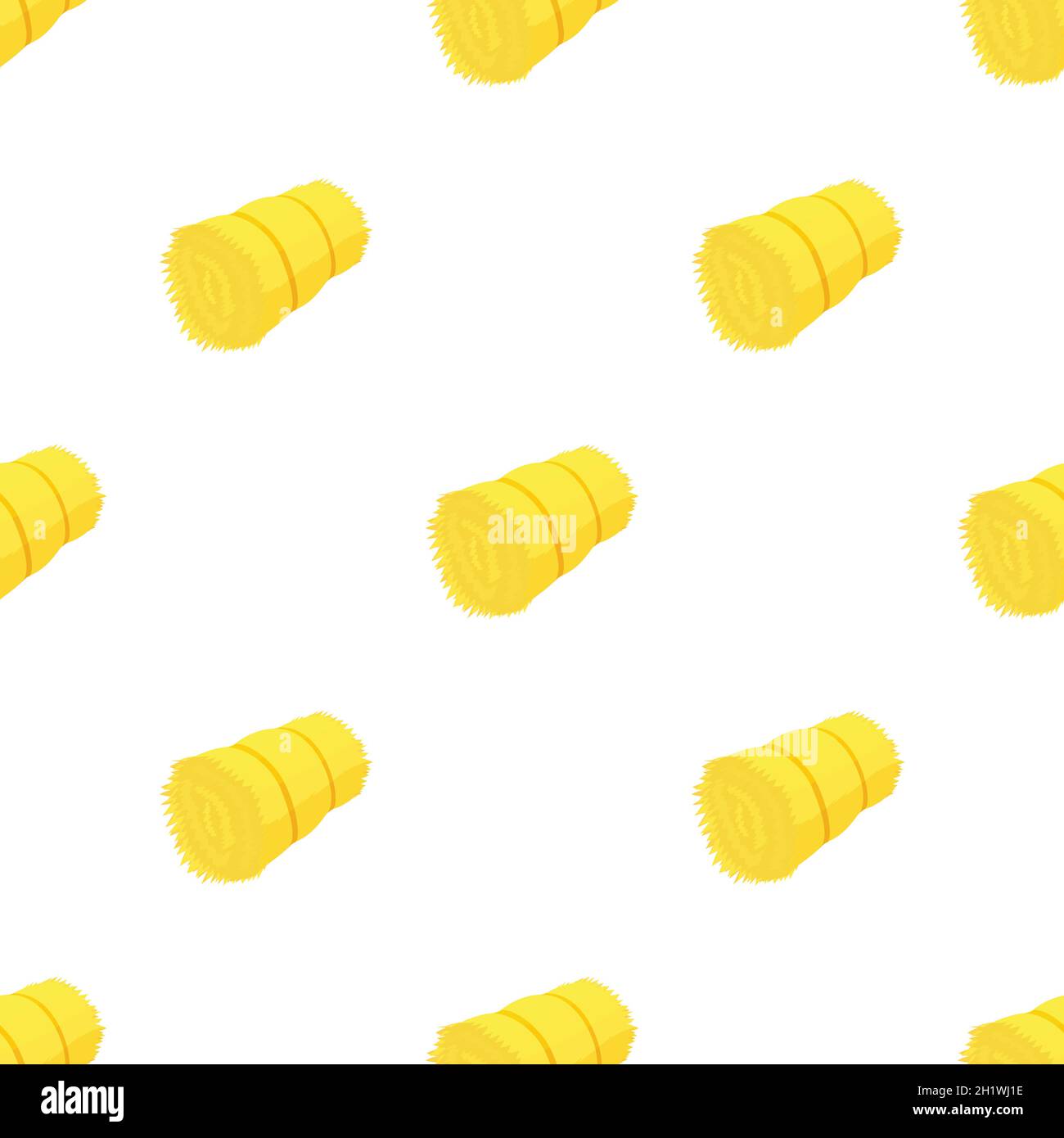 Hay bale pattern seamless background texture repeat wallpaper geometric vector Stock Vector