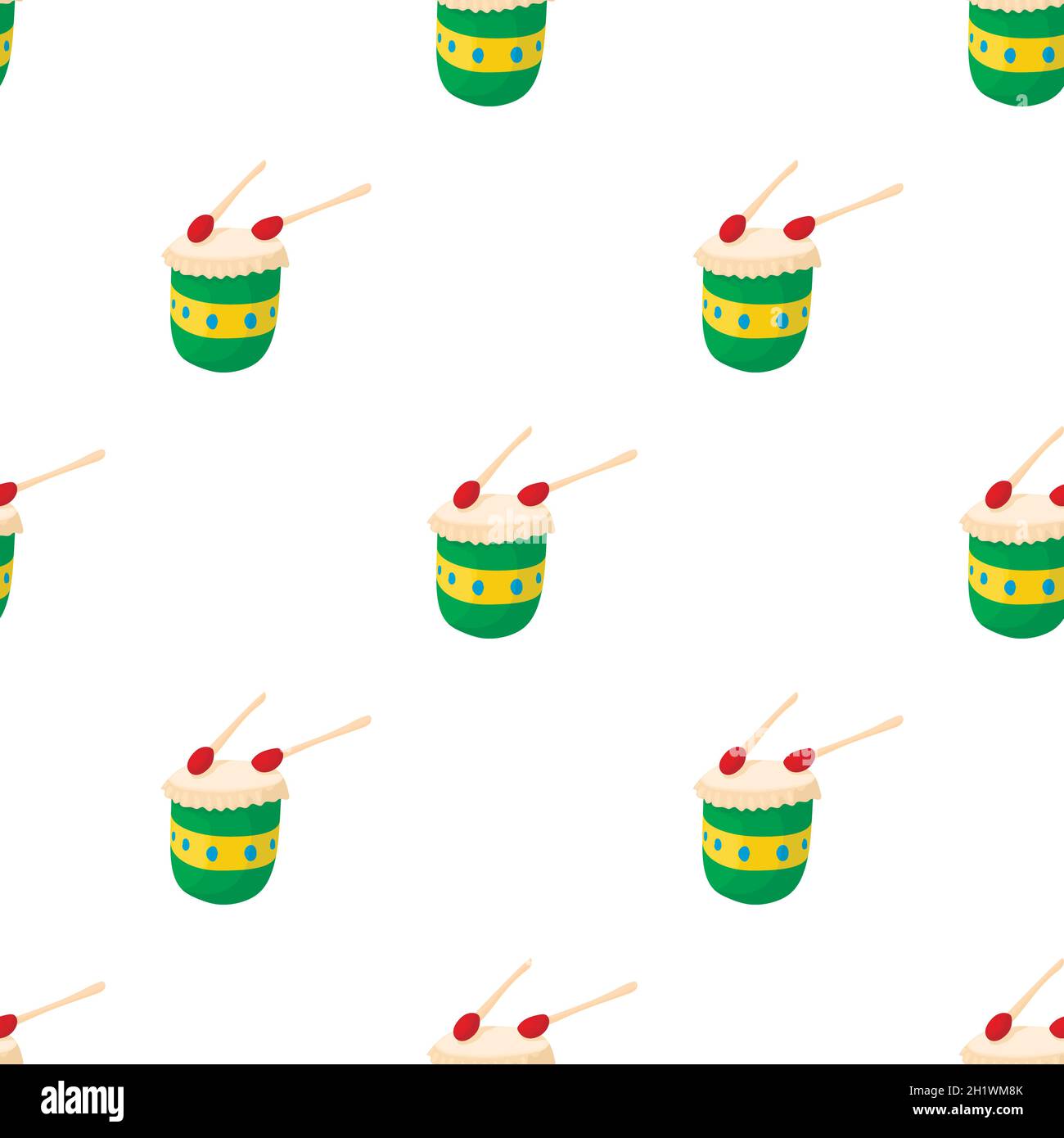 Brazilian drum pattern seamless background texture repeat wallpaper geometric vector Stock Vector