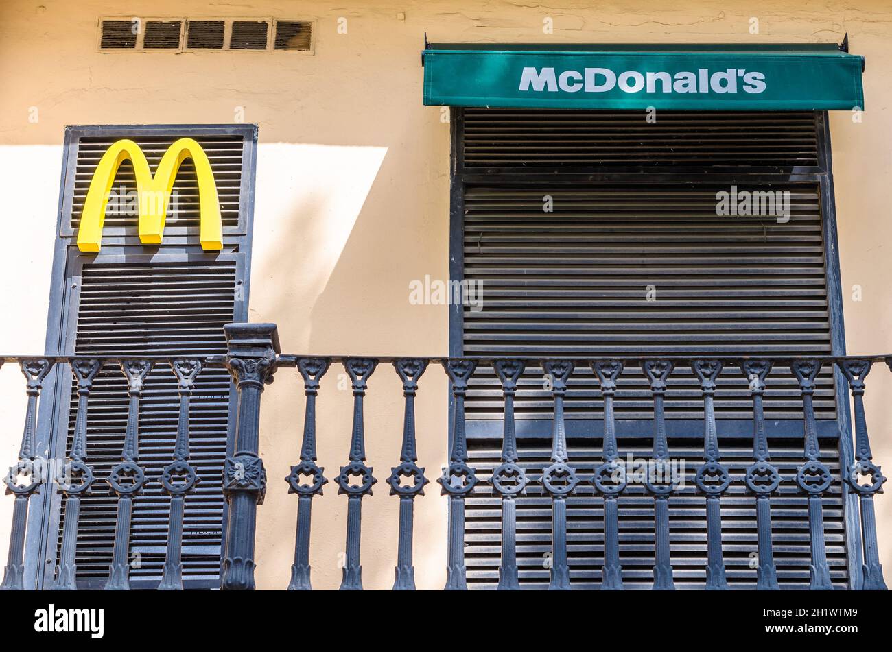 MADRID, SPAIN - JULY 23, 2021: Facade of a McDonald's restaurant in ...