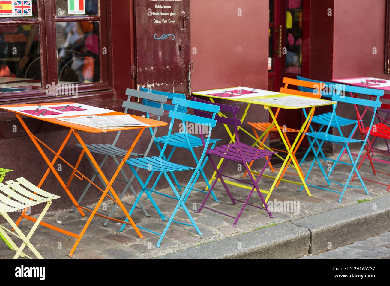 Paris Corner Cafe Montmartre High Resolution Stock Photography and