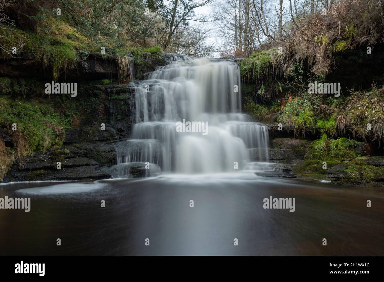 Bloody Beck Falls near Harwood Dale, North Yorkshire, UK Stock Photo