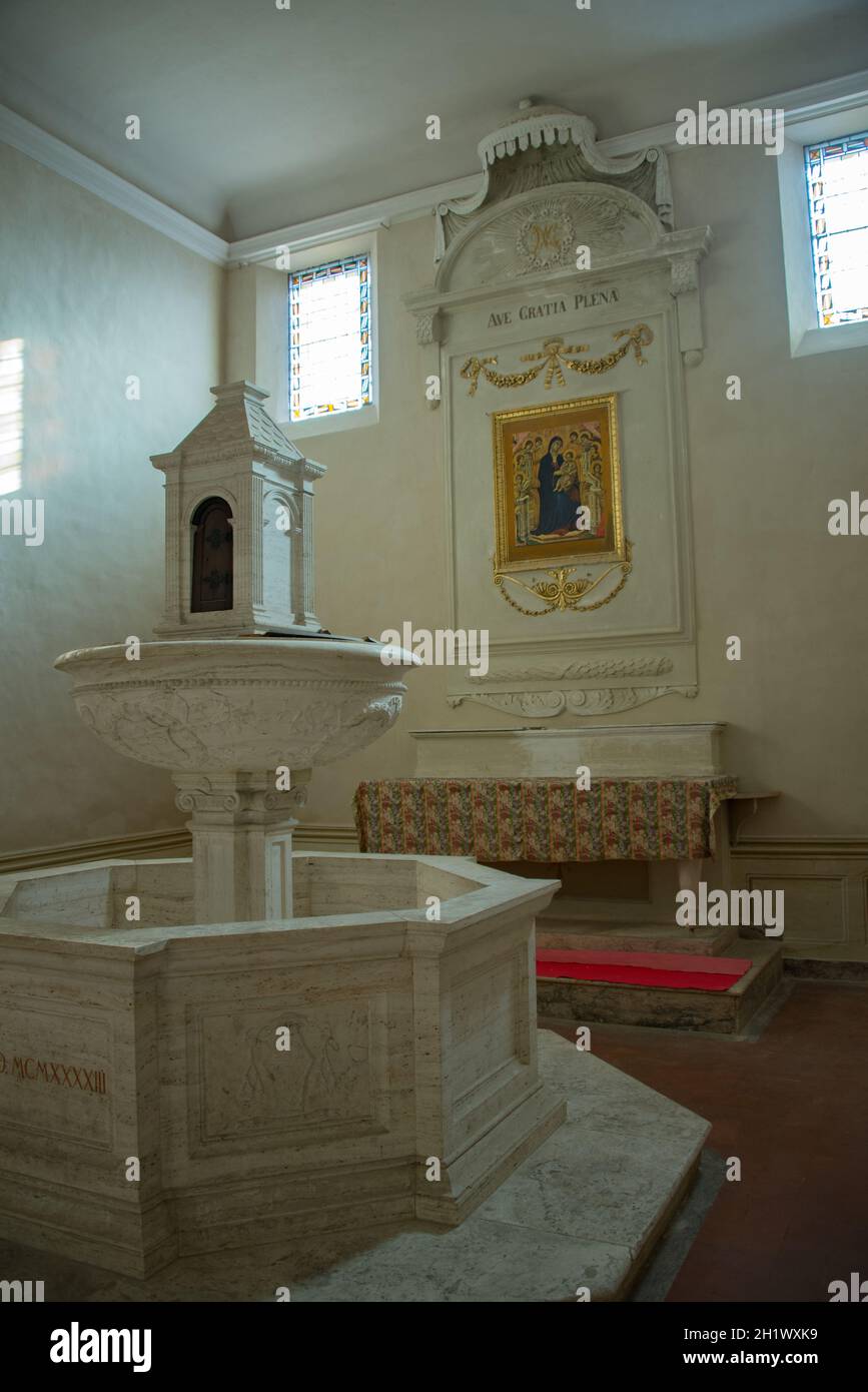 Europe, Italy, Tuscany, Montalcino, Cathedral of the Holy Savior Stock