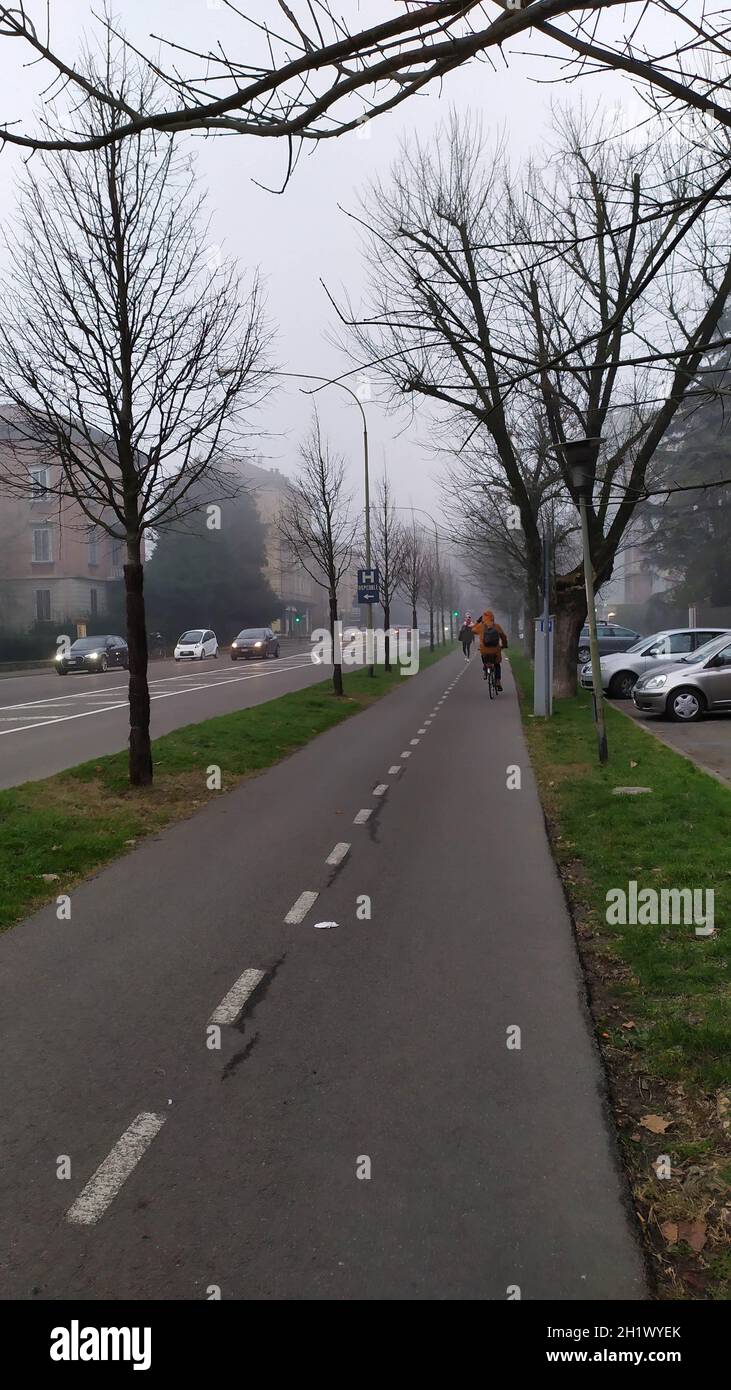 Reggio Emilia bike ways view. High quality photo Stock Photo Alamy