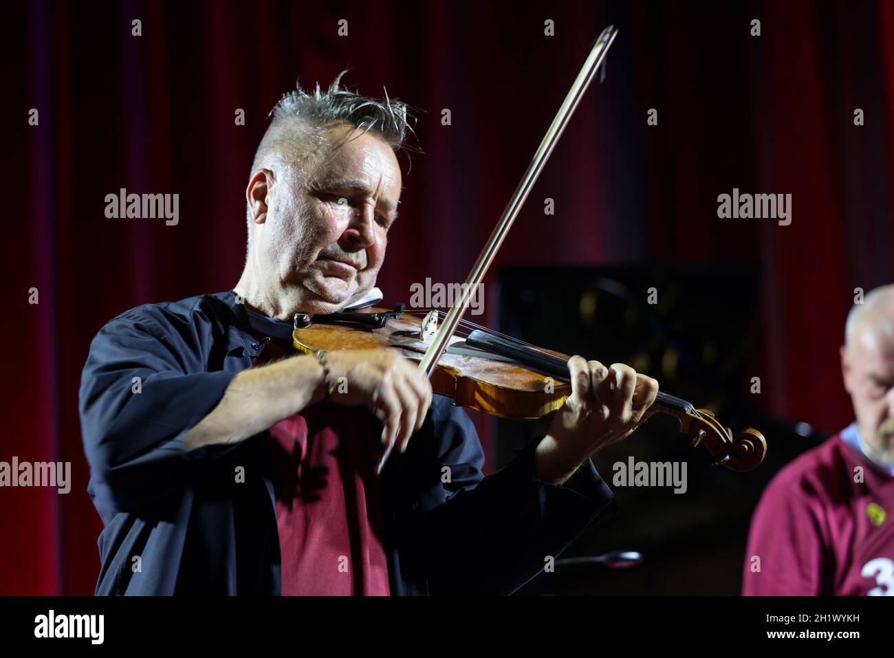 Nigel kennedy; kennedy;  nigel, virtuoso; violinist; jazz-rock; rock; guitar; violin; summer jazz festival; cracow; poland; krakow, polish; jazz; musi Stock Photo