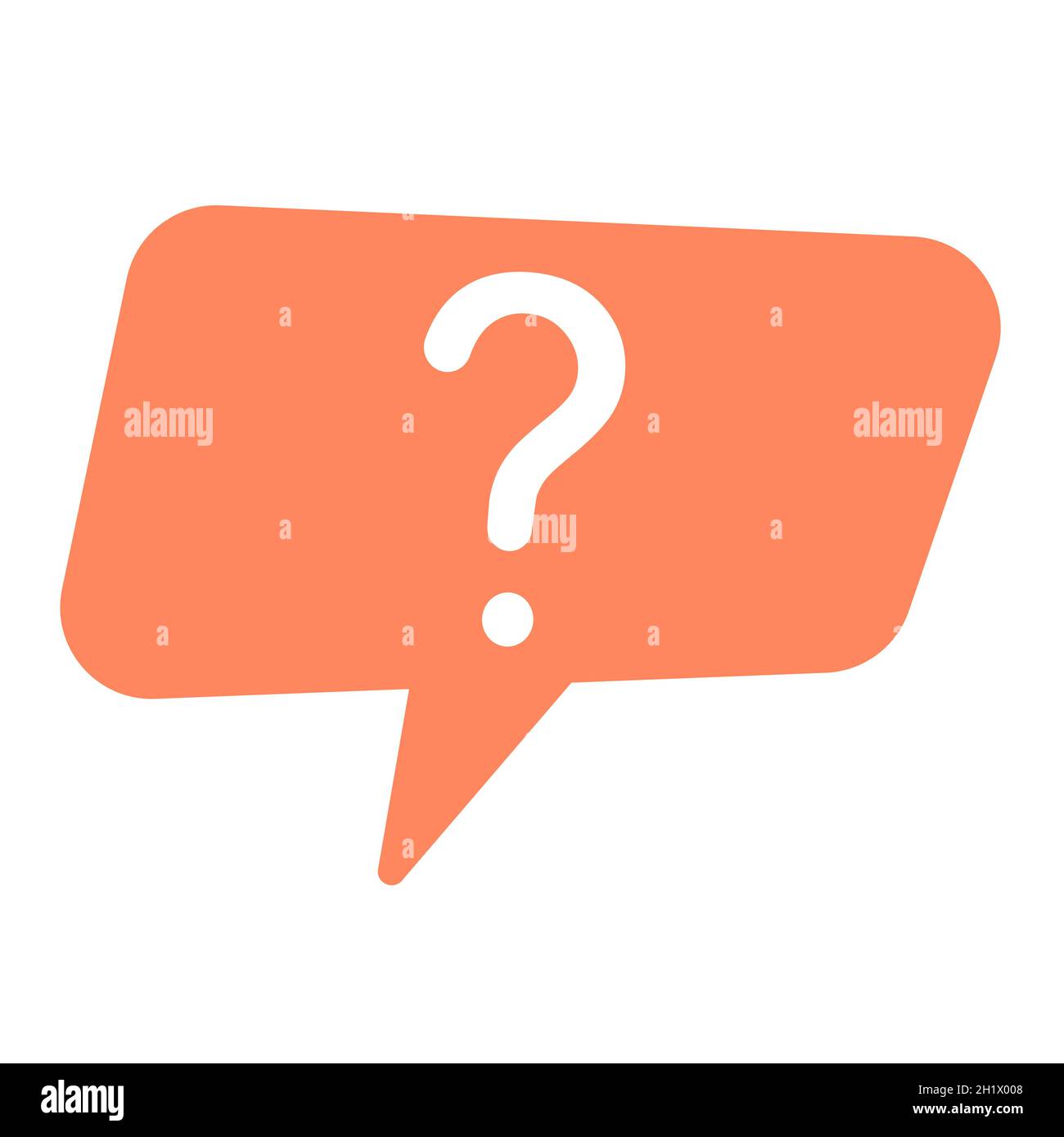 Question mark icon interest logo important question speech bubble. stock illustration Stock Vector