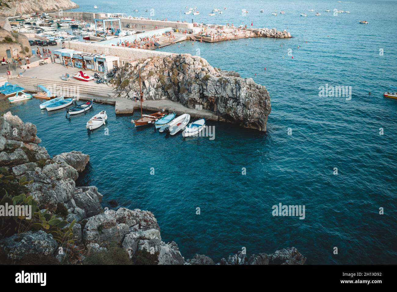 view on a small town in puglia castro Stock Photo Alamy