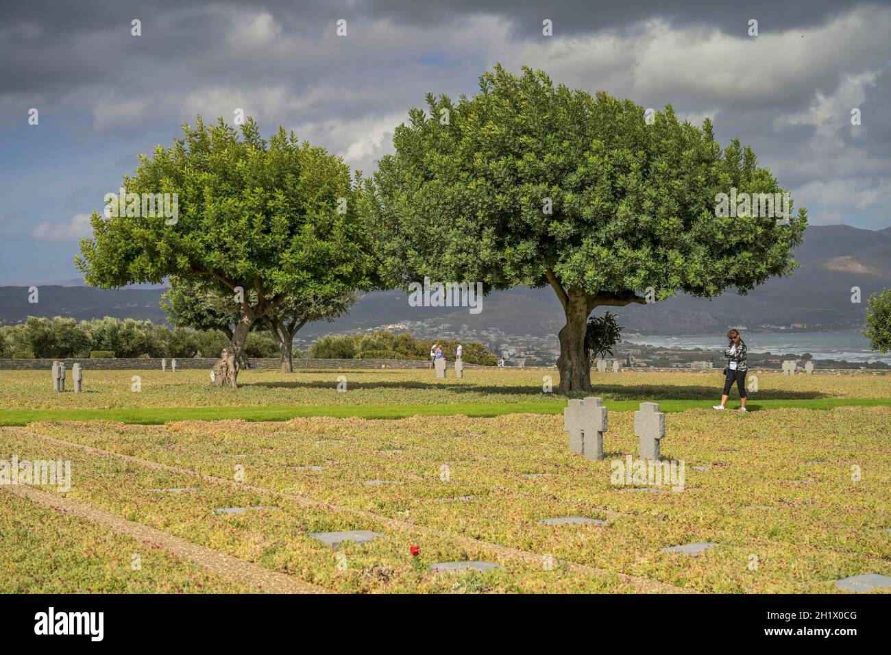 Deutscher Soldatenfriedhof, Maleme, Kreta, Griechenland Stock Photo
