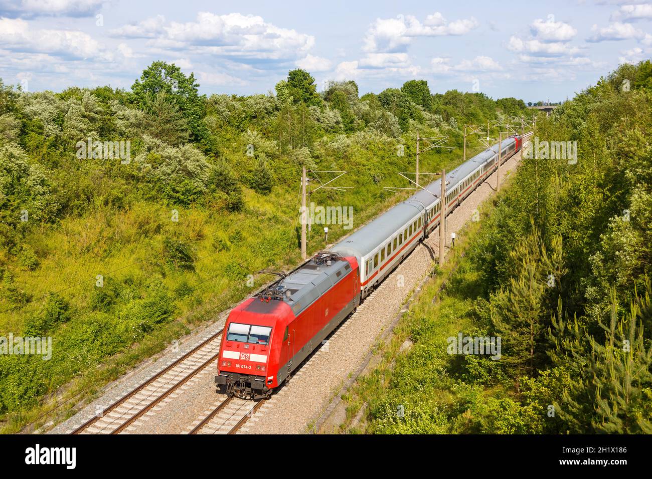 Stuttgart, Germany - May 12, 2021: InterCity IC train of DB Deutsche ...