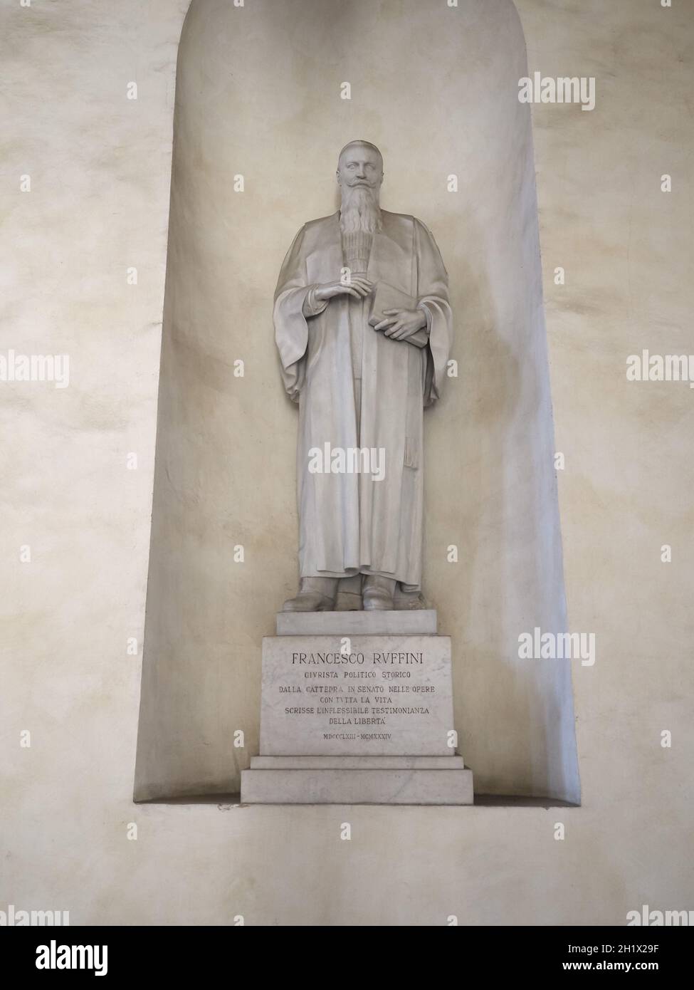 TURIN, ITALY - CIRCA AUGUST 2021: Statue of Francesco Ruffini at Turin ...