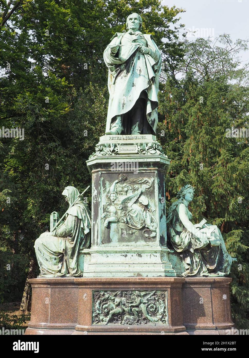 Peter von Cornelius denkmal monument by Adolf von Donndorf unveiled in