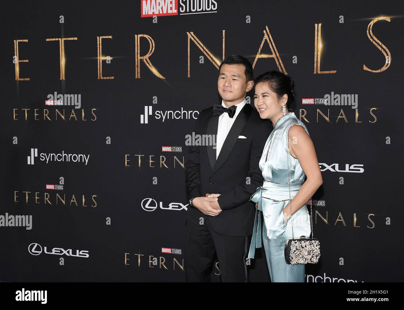 Hollywood, CA, October 18, 2021. (LR) Ronny Chieng and Wife Hannah(03)