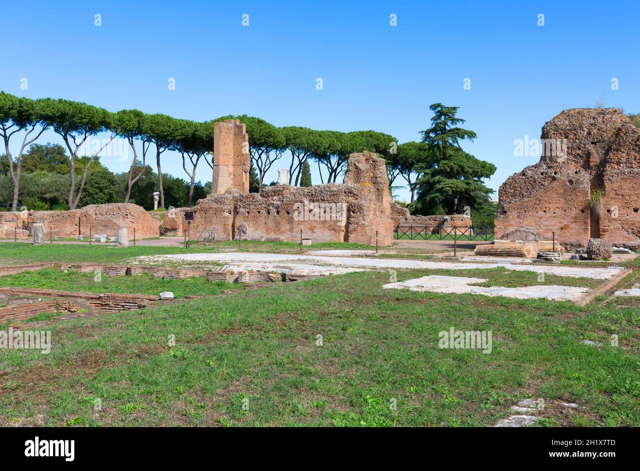 Palatine Rome Palatine Hill, view of the ruins of several important ancient buildings ...