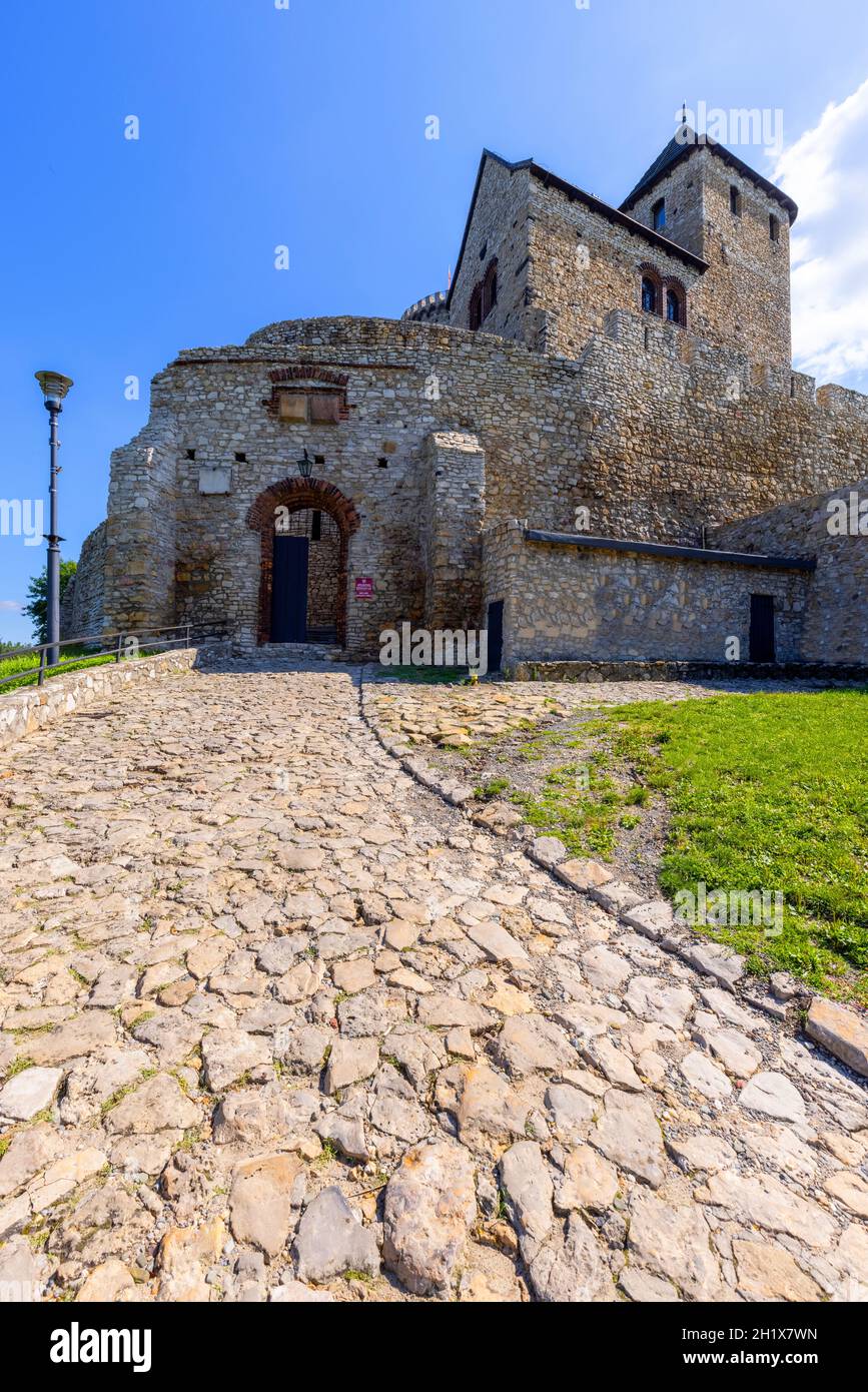 Upper Silesia, Bedzin, Poland - July 29, 2021: Medieval gothic castle, Bedzin Castle. It was built as a fortified by King Casimir the Great in the 13t Stock Photo
