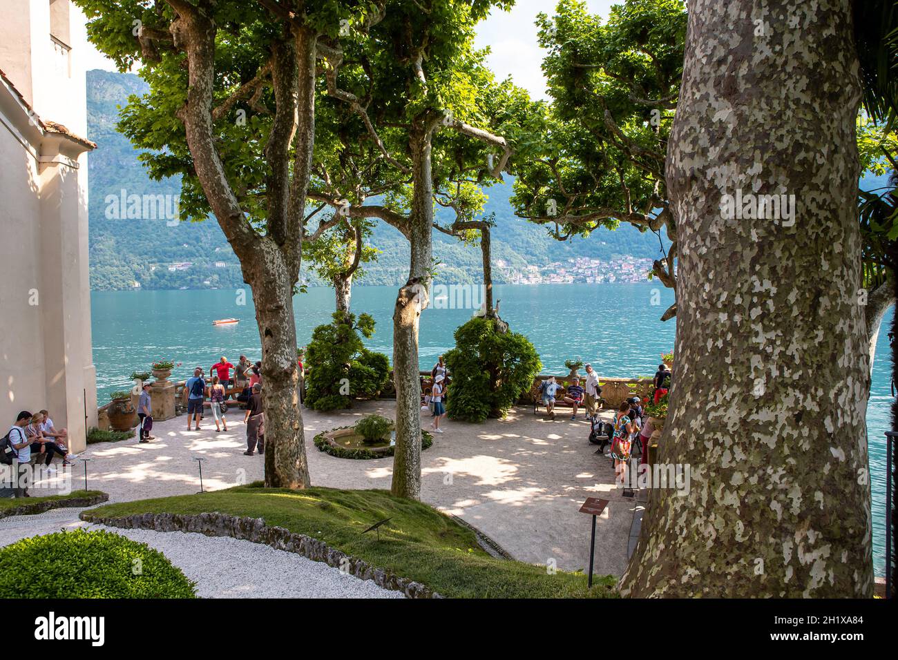 LENNO, ITALY, JUNE 04, 2019 : exteriors of villa del Balbianello, on lake Como, june 04, 2019, in Lenno, italy Stock Photo