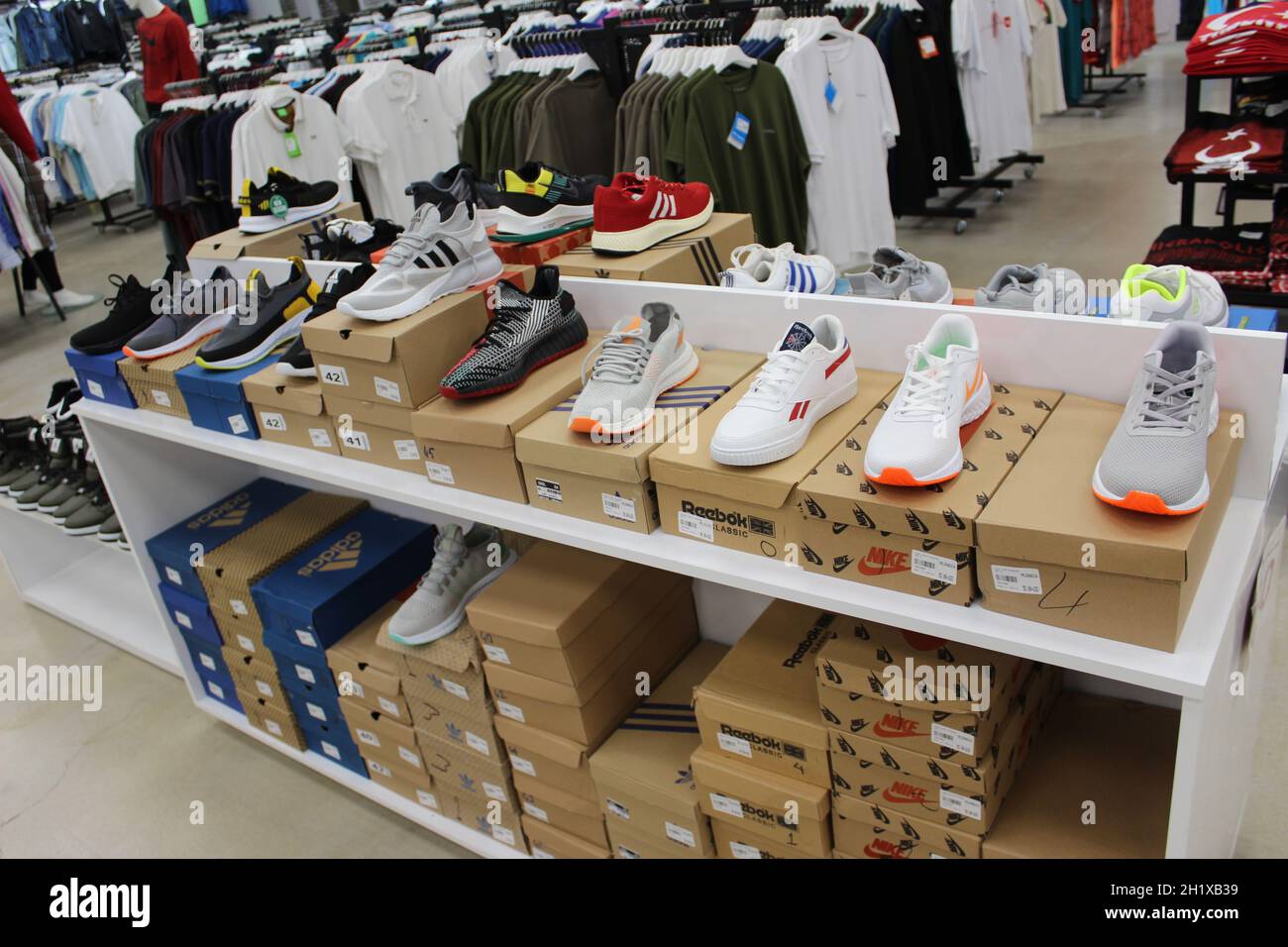 Antalya, Turkey - May 11, 2021: The sneakers Reebok at shop at Antalya,  Turkey on May 11, 2021 Stock Photo - Alamy