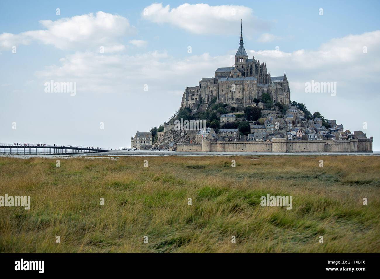 Klosterberg Mont-Saint-Michel an der Küste in der Normandie. Stock Photo