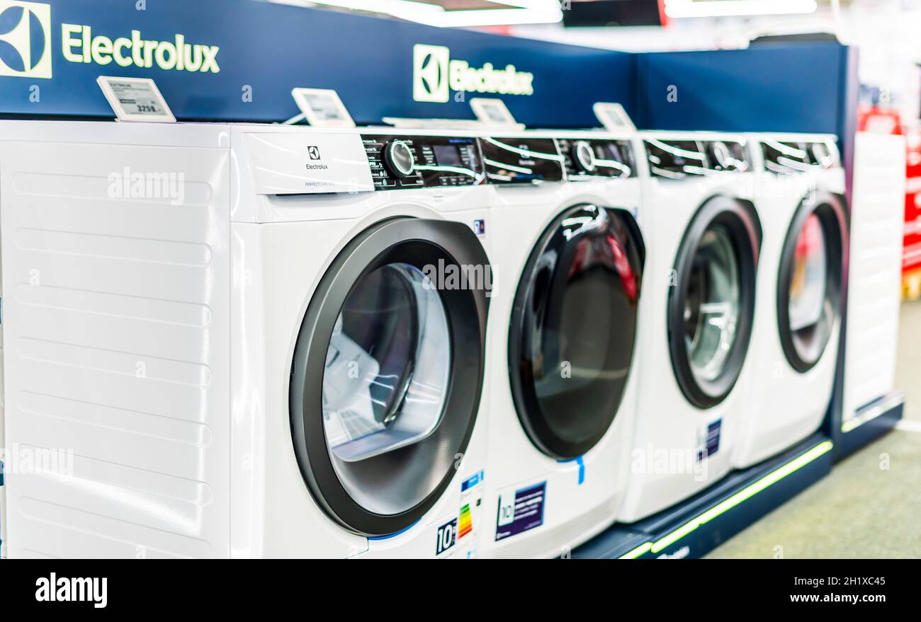 POZNAN POL AUG 18 2021 Front loader washing machines by