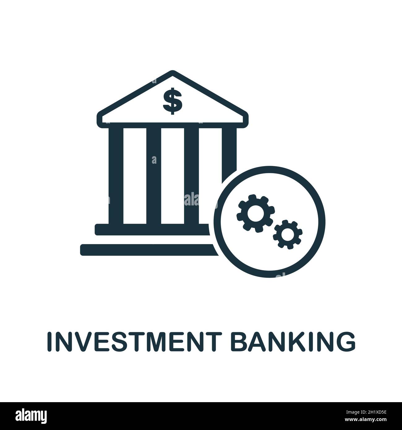 Investment Banking icon. Monochrome sign from banking operations