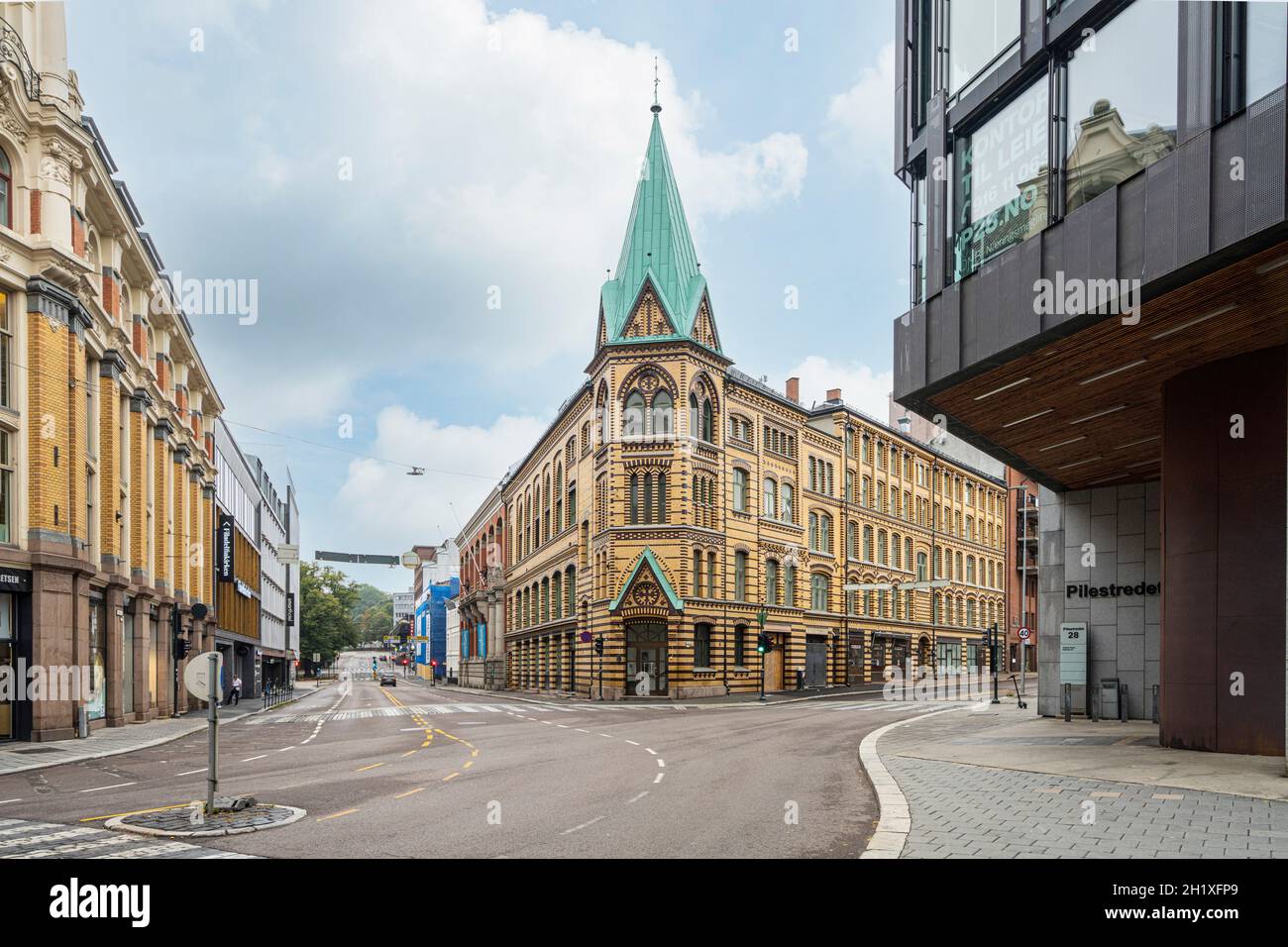 Oslo, Norway. September 2021. a view of old and modern buildings in thre city center Stock Photo