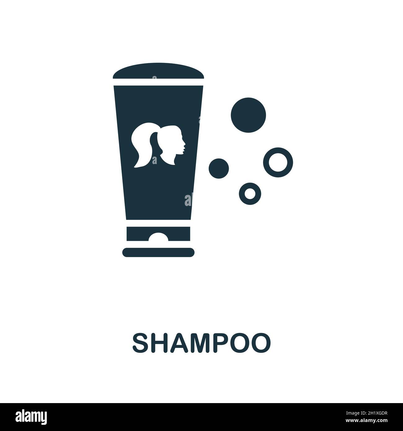 Shampoo icon. Monochrome sign from bathroom collection. Creative ...